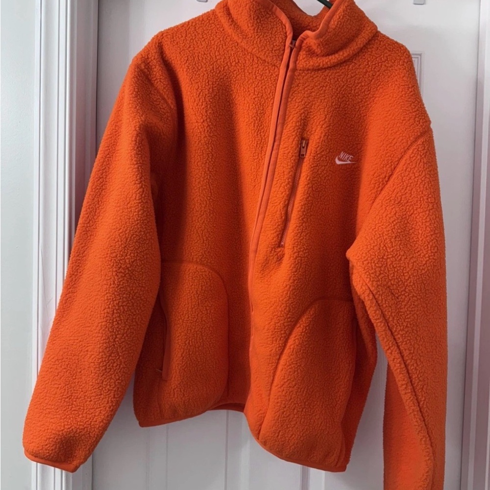 Nike Sportswear Club Fleece Jacket Safety Orange Men’s Size M FZ0888-819 New